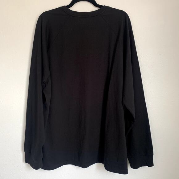 NWT Everlane Uniform The Premium-Weight Long-Sleeve Crew Tee in Black - Picture 4 of 11